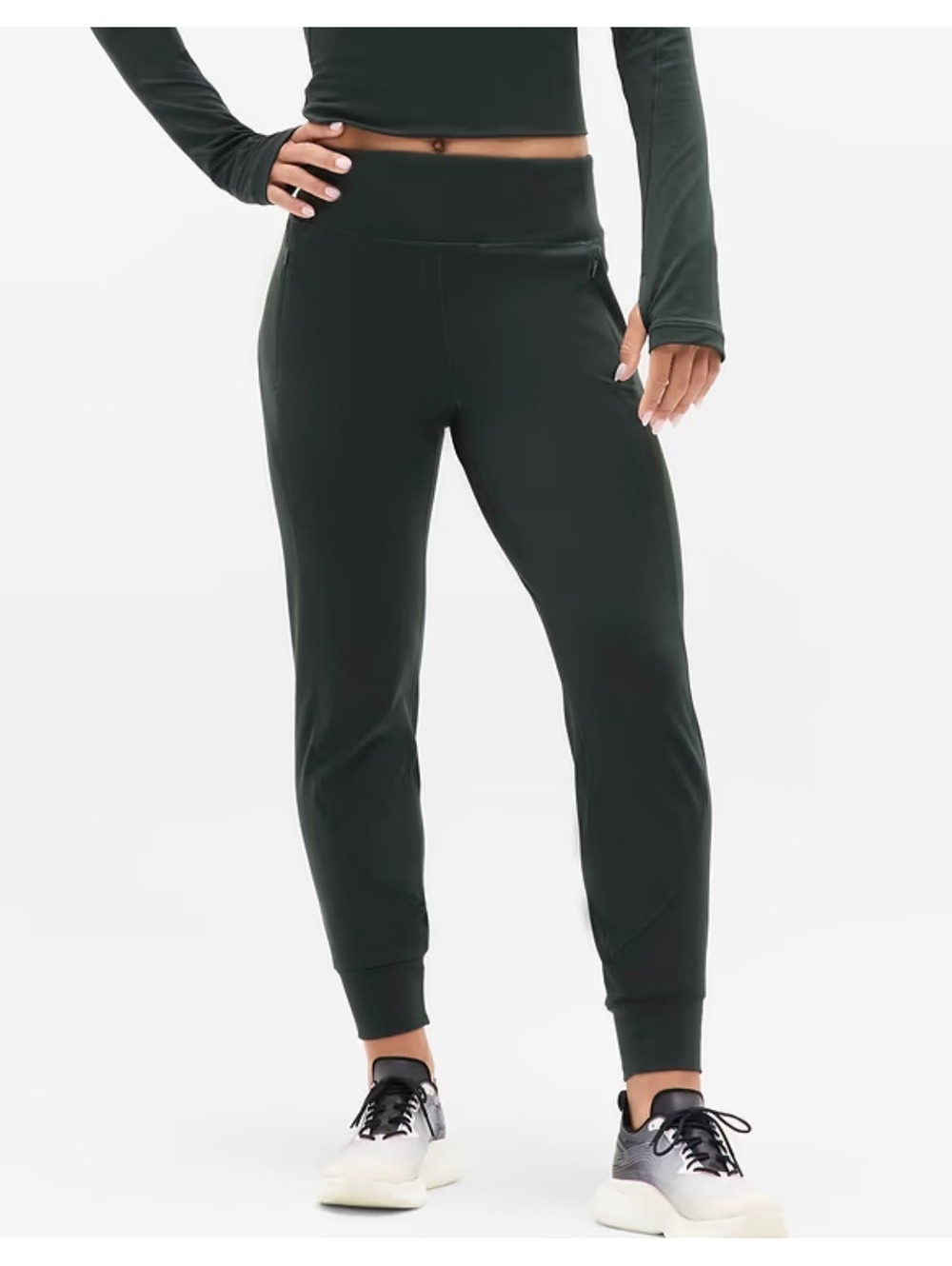 NWT Athleta Rainier Mid Rise Jogger Granite Blue size M